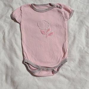 Burt's Bees Baby Pink Bodysuit, 3-6 mos